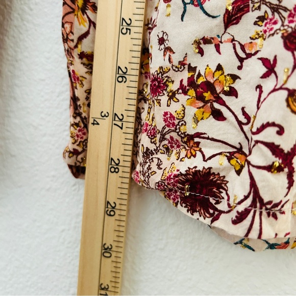 Drew Anthropologie Festival Pants Patchwork Metallic Wide Leg Women's Size Small - Picture 12 of 14